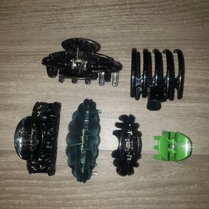 Lot Bundle of 6 Jaw Claw Clamp Hair Clips Accessories